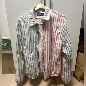Ralph Lauren Blue and White Striped Polo Jacket